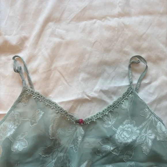 Vintage, Inner Most, Sea Foam Green Slip Dress - Picture 5 of 5